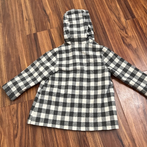 Zara Baby Girl Gingham Hooded Jacket - Picture 3 of 11